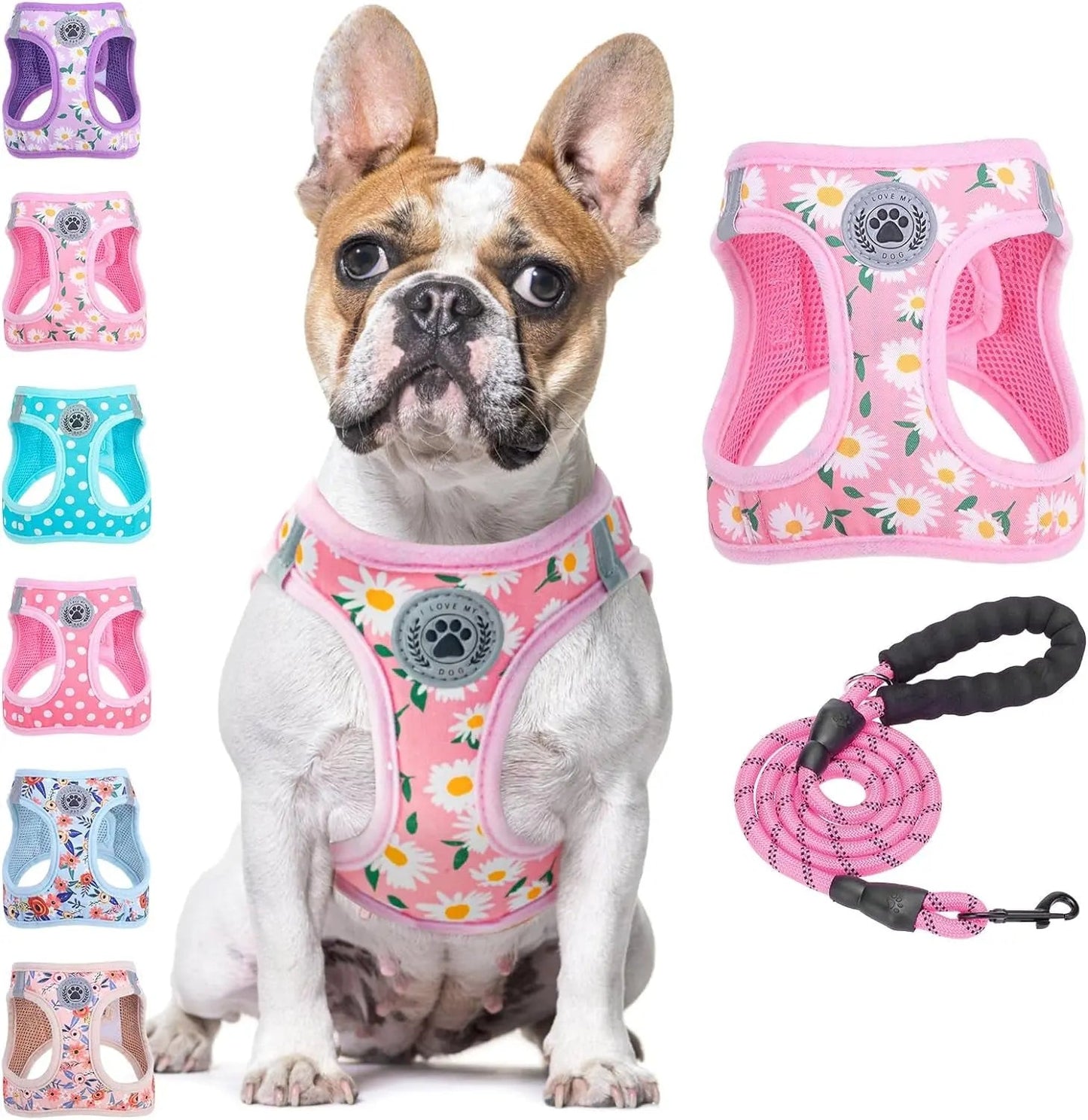 Step-In No-Pull Dog Harness & Leash Set, Reflective