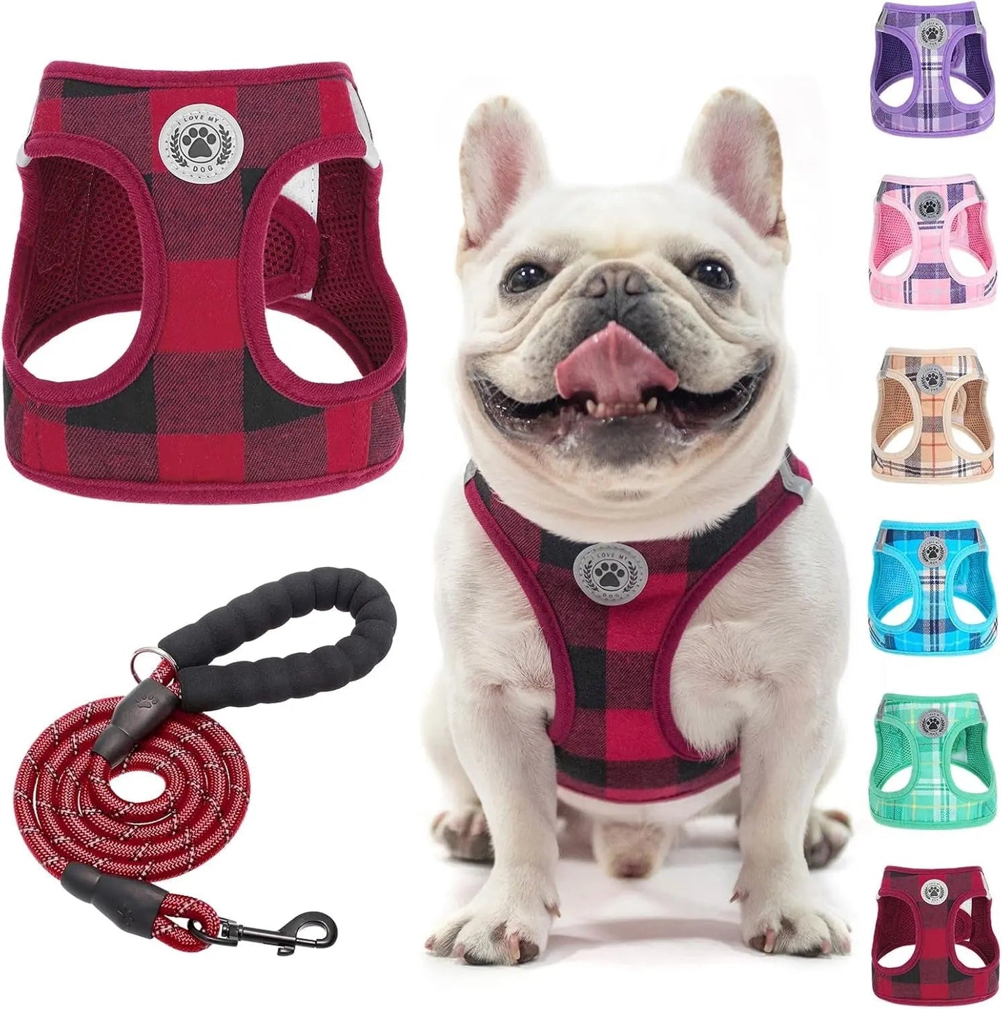 Step-In No-Pull Dog Harness & Leash Set, Reflective
