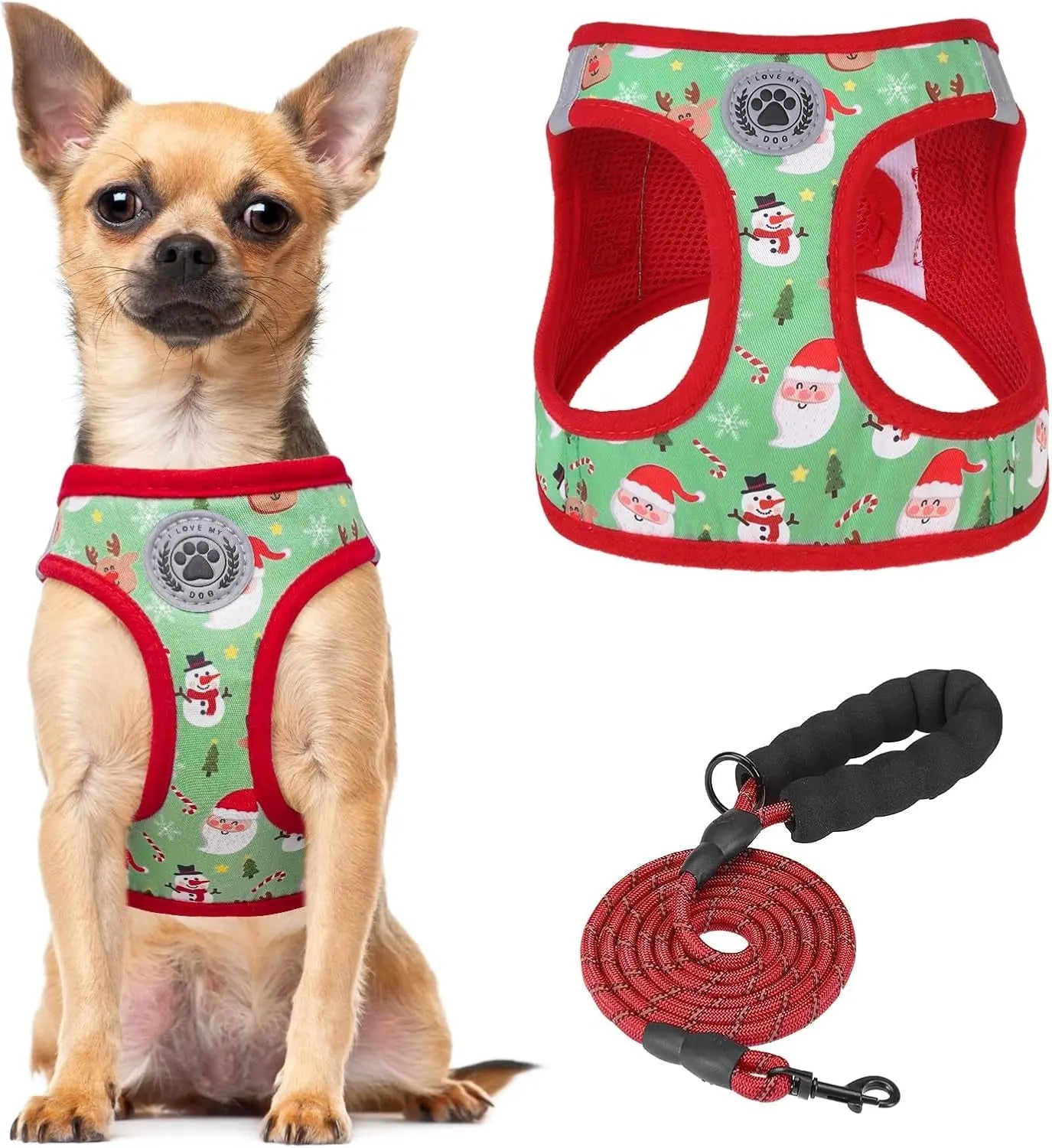 Step-In No-Pull Dog Harness & Leash Set, Reflective