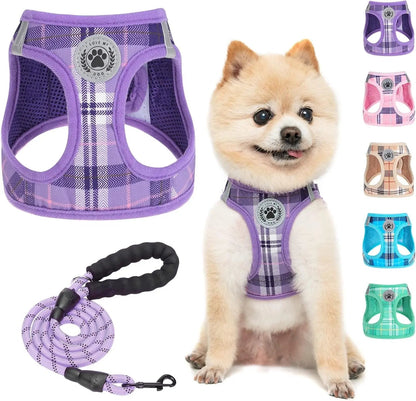 Step-In No-Pull Dog Harness & Leash Set, Reflective