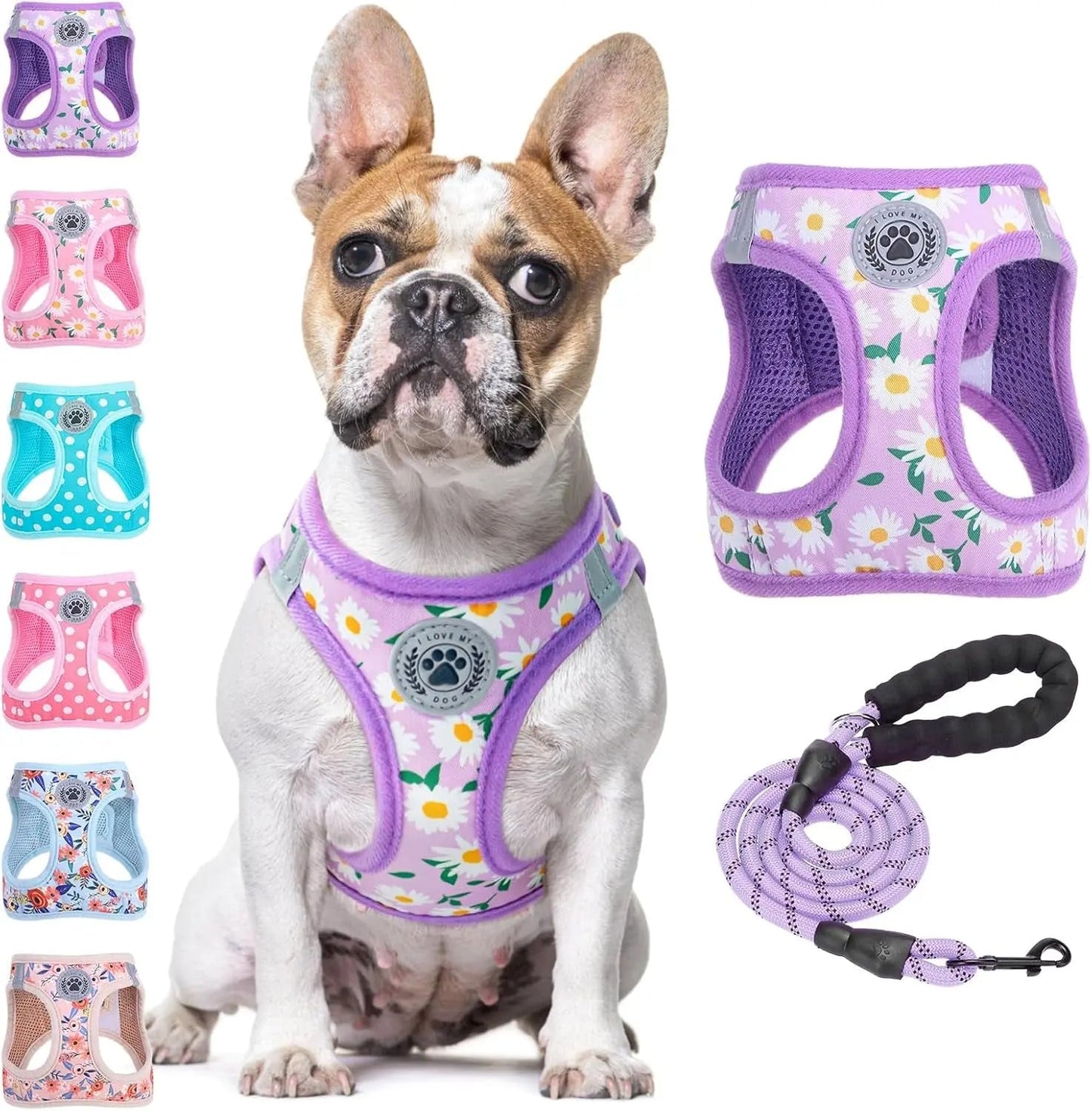 Step-In No-Pull Dog Harness & Leash Set, Reflective