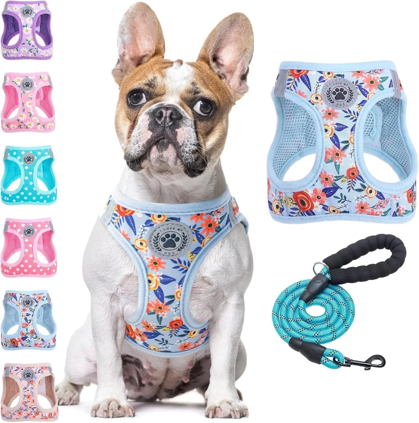 Step-In No-Pull Dog Harness & Leash Set, Reflective
