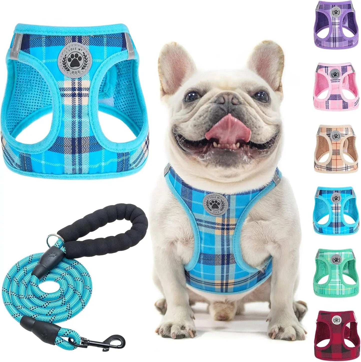 Step-In No-Pull Dog Harness & Leash Set, Reflective