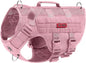 Tactical No-Pull Dog Harness – Mesh MOLLE Vest with Dual Handles