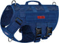 Tactical No-Pull Dog Harness – Mesh MOLLE Vest with Dual Handles
