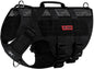 Tactical No-Pull Dog Harness – Mesh MOLLE Vest with Dual Handles