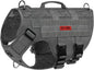 Tactical No-Pull Dog Harness – Mesh MOLLE Vest with Dual Handles