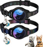 2-Pack AirTag Cat Collars with Breakaway Buckle, Reflective & Waterproof