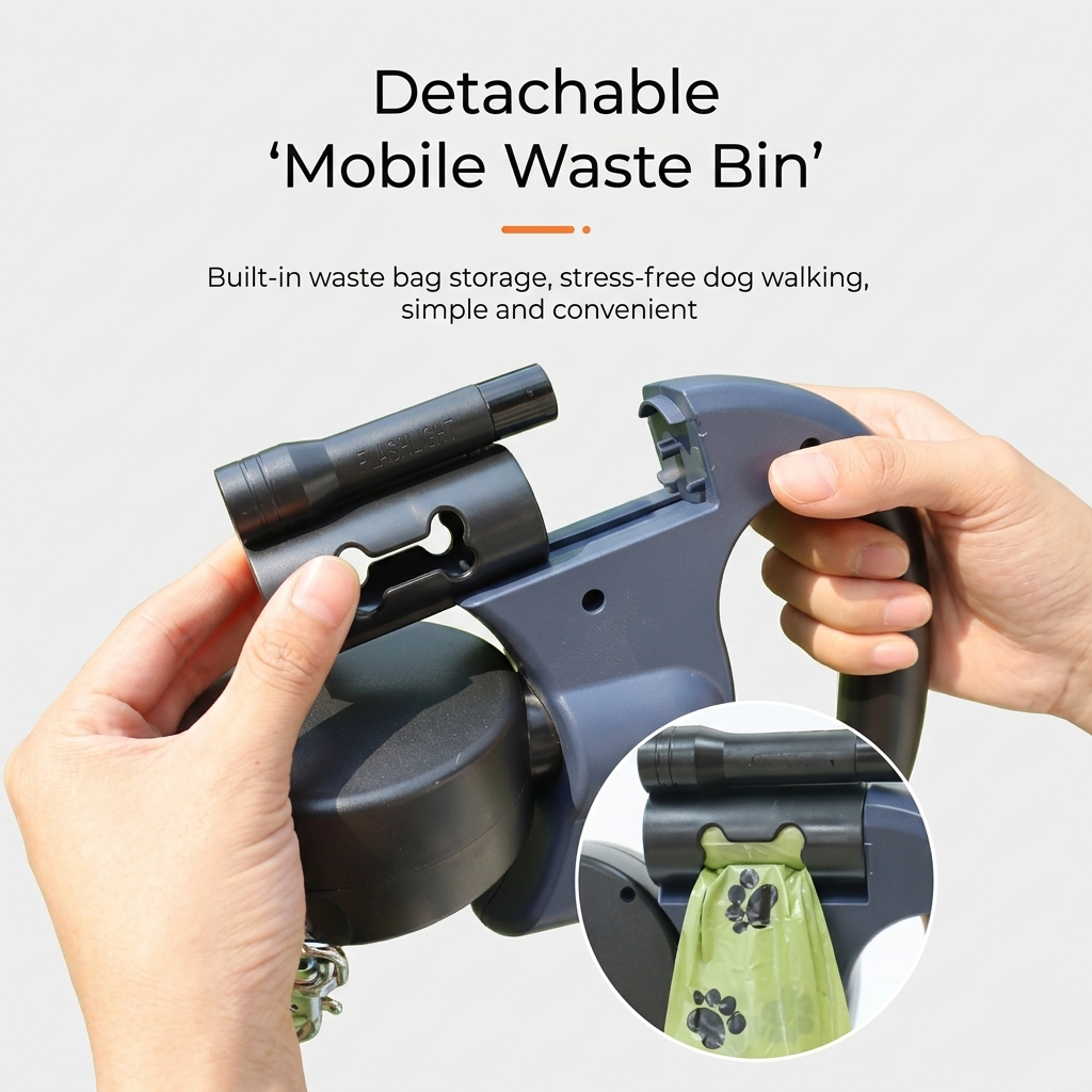 Dual Dog Leash with Anti-Tangle Rotation