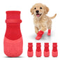 Anti Slip Dog Socks For Hardwood Floors To Prevent Licking Paws, Dog Shoes For Hot Pavement Double Sides Dog Boots & Paw Protectors Booties -4Pcs