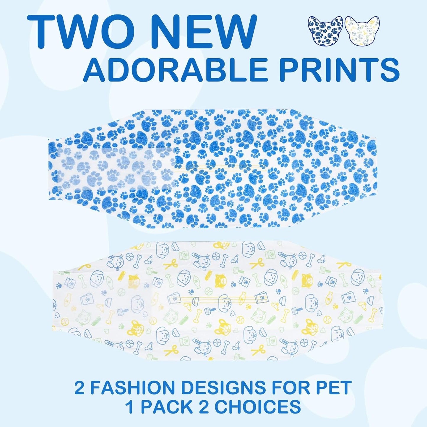 Male Dog Diapers Disposable Belly Bands | Leakproof Wraps 60 Count
