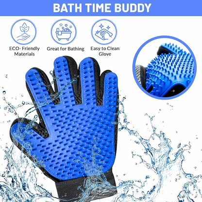 Silicone Pet Grooming Gloves – Deshedding & Massage