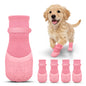 Anti Slip Dog Socks For Hardwood Floors To Prevent Licking Paws, Dog Shoes For Hot Pavement Double Sides Dog Boots & Paw Protectors Booties -4Pcs