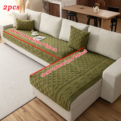 L Shape Couch Cover – Heavy Duty Waterproof Couch Cover for Dogs, Stylish Green Sofa Protector
