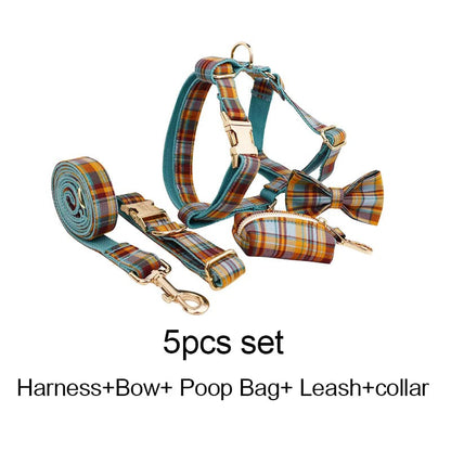 Autumn Blue Plaid Set