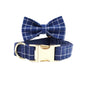 Plaid Dark Blue Set