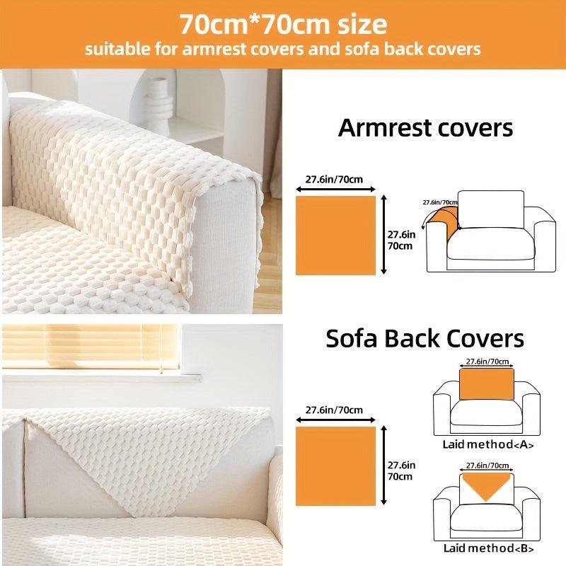 Plush Nordic Sofa Slipcover | non slip couch cover for dogs