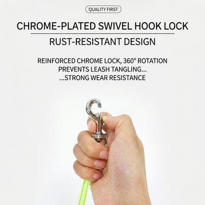 Dual Dog Leash with Anti-Tangle Rotation