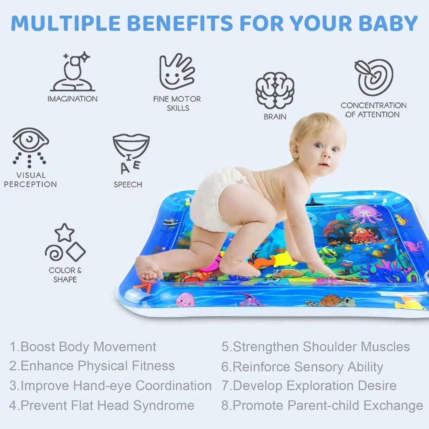 Inflatable Water Sensory Play Mat | Ocean Themed Pet Activity Mat