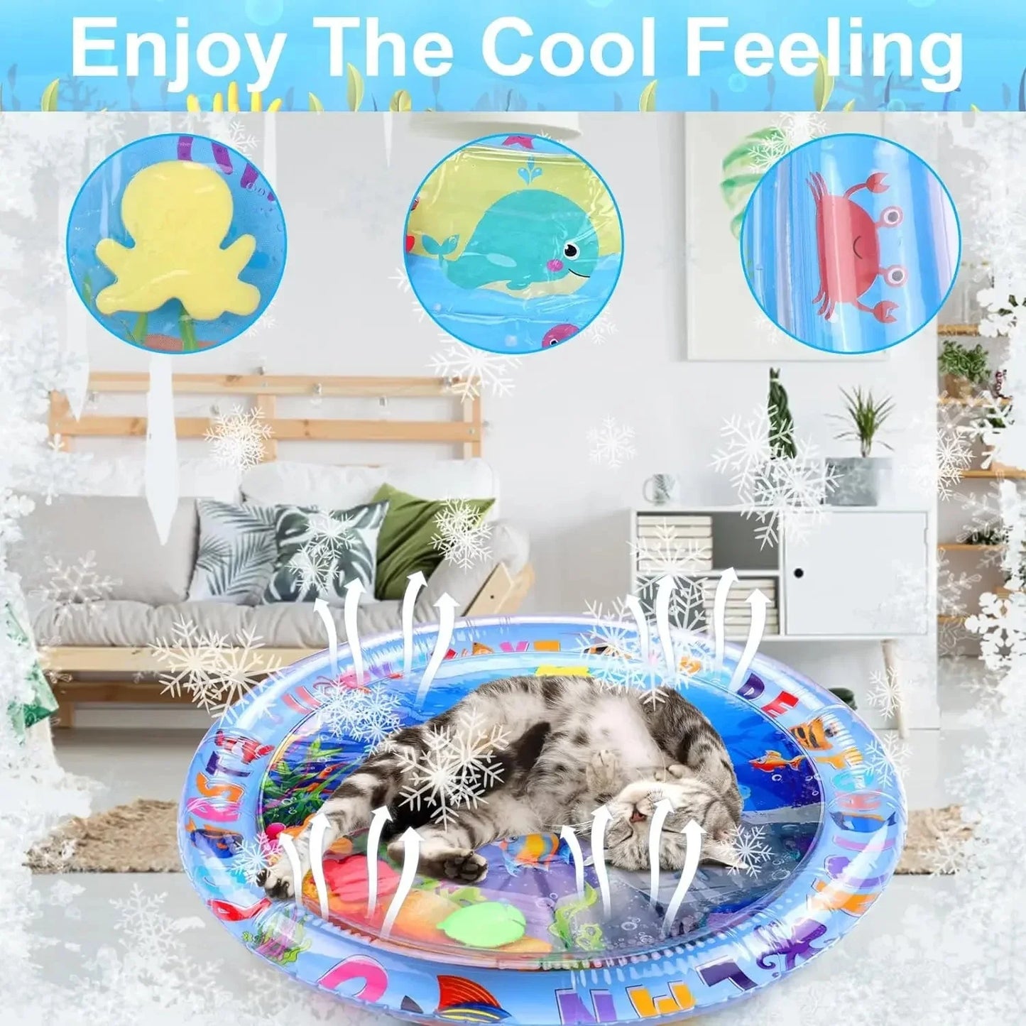 Inflatable Water Sensory Play Mat | Ocean Themed Pet Activity Mat