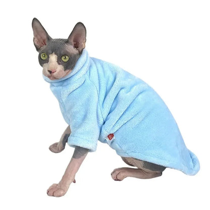 Soft Coral Velvet Hairless Cat Clothes Vest