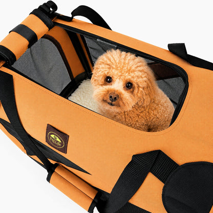 Pet Life ® '360° Vista View' Zippered Soft Folding Collapsible Durable Metal Framed Pet Dog Crate House Carrier
