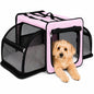 Pet Life ® 'Capacious' Dual-Sided Expandable Spacious Wire Folding Collapsible Lightweight Pet Dog Crate Carrier House