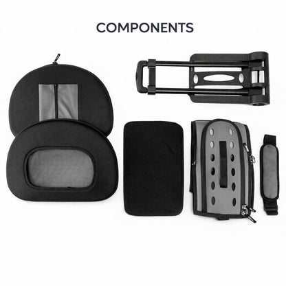 Pet Life ® 'Final Destination' Airline Approved 2-in-1 Tough-Shell Wheeled Collapsible Travel Fashion Pet Dog Carrier Crate