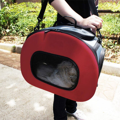 Pet Life ® 'Final Destination' Airline Approved 2-in-1 Tough-Shell Wheeled Collapsible Travel Fashion Pet Dog Carrier Crate