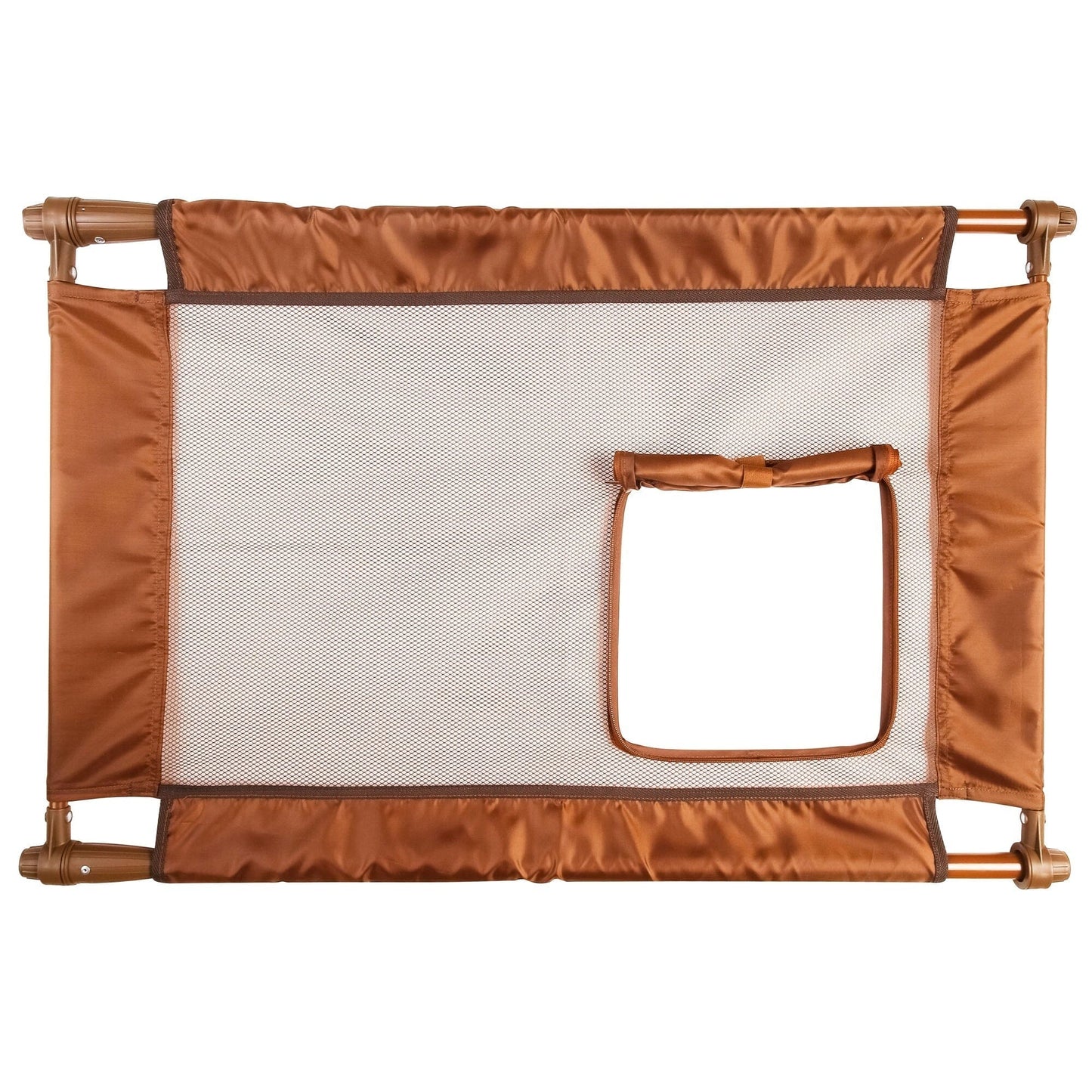 Pet Life ® 'Porta Gate' Anti-Drilling Nylon Mesh Collapsible Folding Travel Safety Pet Cat Dog Gate w/ Zippered Entrance