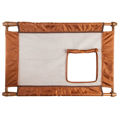 Pet Life ® 'Porta Gate' Anti-Drilling Nylon Mesh Collapsible Folding Travel Safety Pet Cat Dog Gate w/ Zippered Entrance