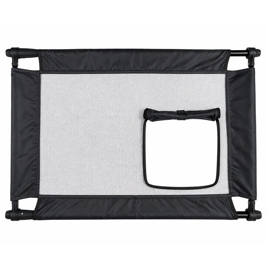 Pet Life ® 'Porta Gate' Anti-Drilling Nylon Mesh Collapsible Folding Travel Safety Pet Cat Dog Gate w/ Zippered Entrance