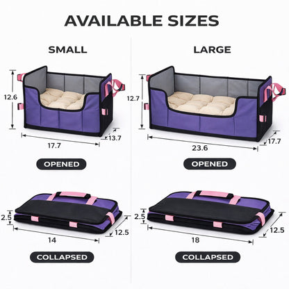 Pet Life ® 'Travel-Nest' Folding Travel Cat and Dog Bed