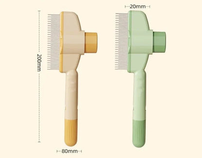 Self-Cleaning Pet Comb | Stainless Steel Grooming Brush for Dogs and Cats