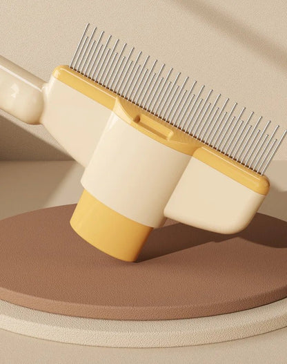 Self-Cleaning Pet Comb | Stainless Steel Grooming Brush for Dogs and Cats
