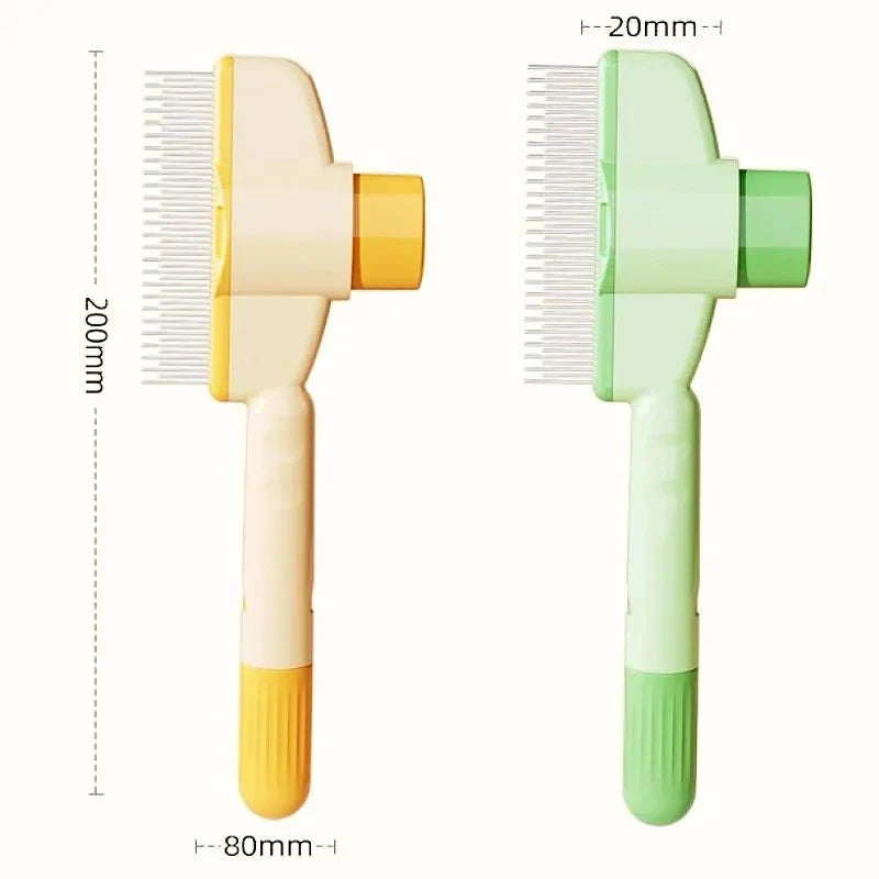 Self-Cleaning Pet Comb | Stainless Steel Grooming Brush for Dogs and Cats